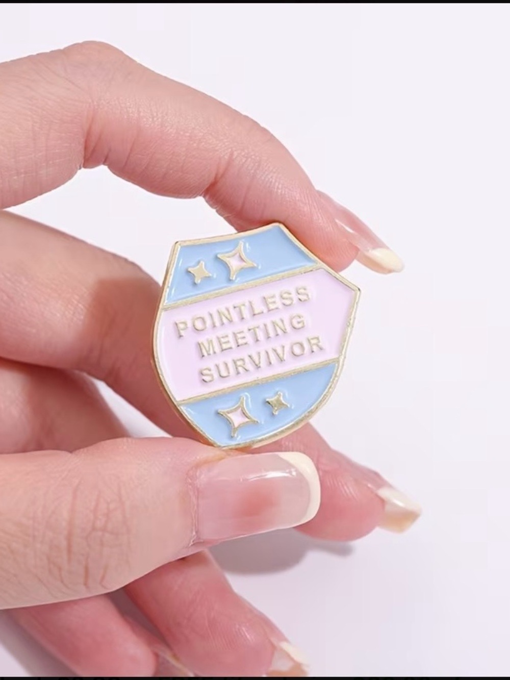 Pointless Meeting Survivor Enamel Pin